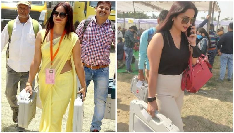 Polling officer Reena dwivedi pictures goes viral again