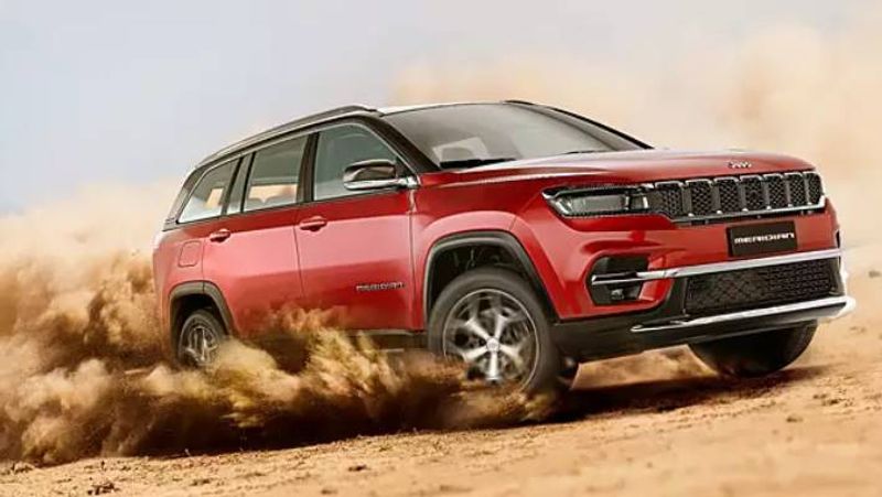 Jeep Meridian suv car unveiled in India on 29 March with three row seat and 2 engine variants ckm