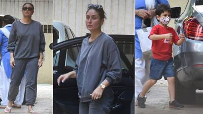 बिना मेकअप और चप्पलों में ही बहन के घर पहुंची Kareena Kapoor, भागता-दौड़ता दिखा Taimur Ali Khan