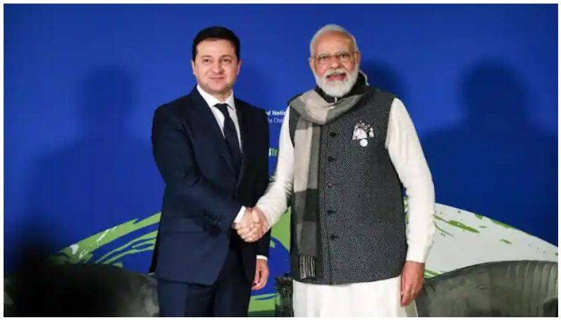 ukraine president talks with india pm modi