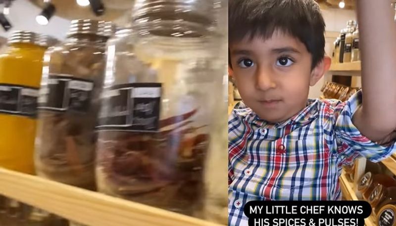 video in which three year old boy identifies all spices and lentils