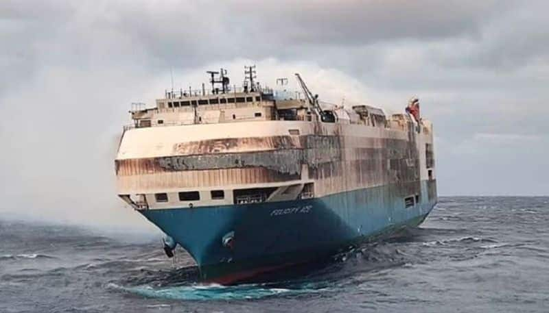 Thousands of cars including Audis, Porsches adrift on burning cargo ship