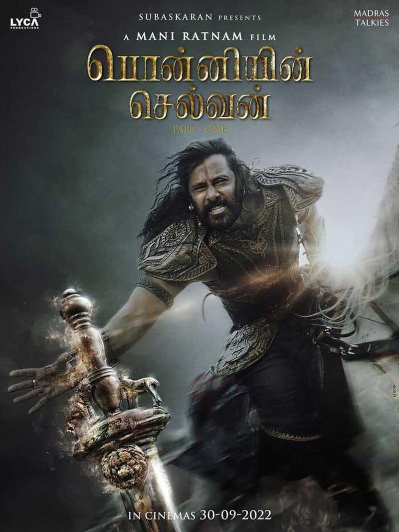 chiyaan vikram as the Chola Crown Prince Aditya Karikalan in Ponniyin selvan