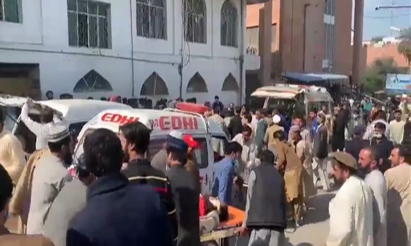 Blast during Friday prayers in Pakistan's Pehsawar casualties injuries