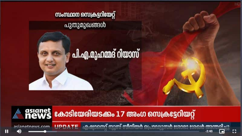 8 new faces in CPM state secretariat