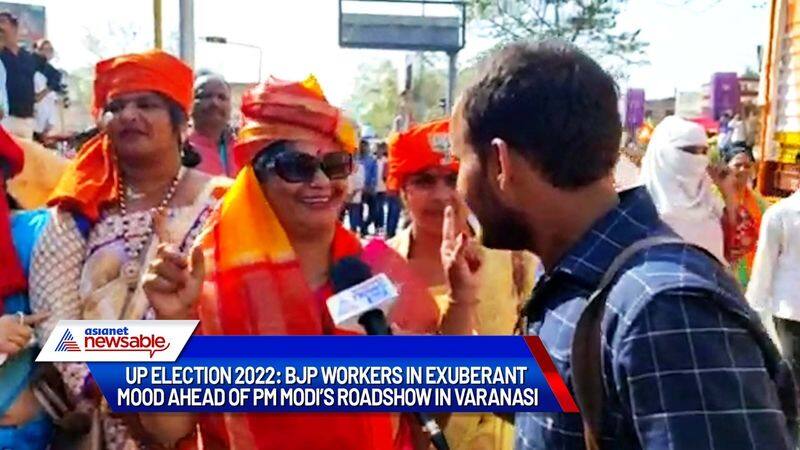 UP Election 2022: BJP workers in exuberant mood ahead of PM Modi's roadshow in Varanasi-dnm