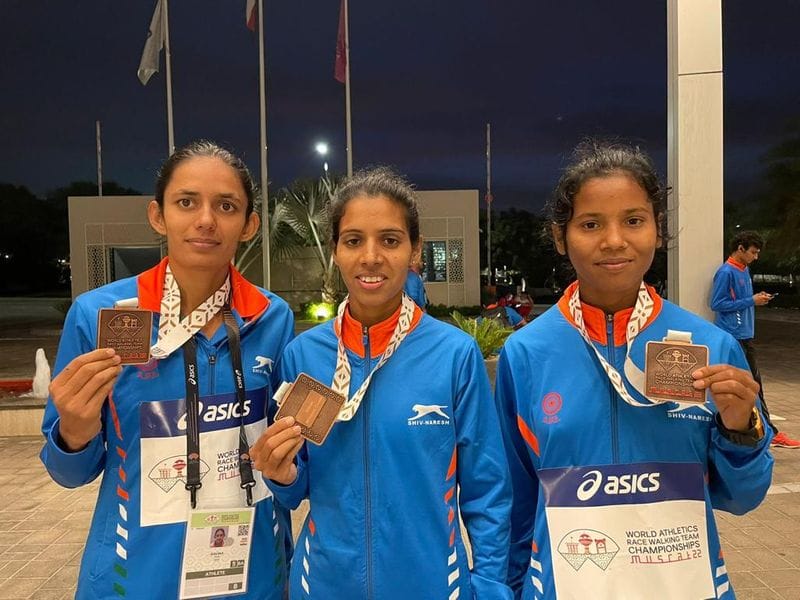 Indian Women's Team wins first ever Team Medal in World Race Walking Championships