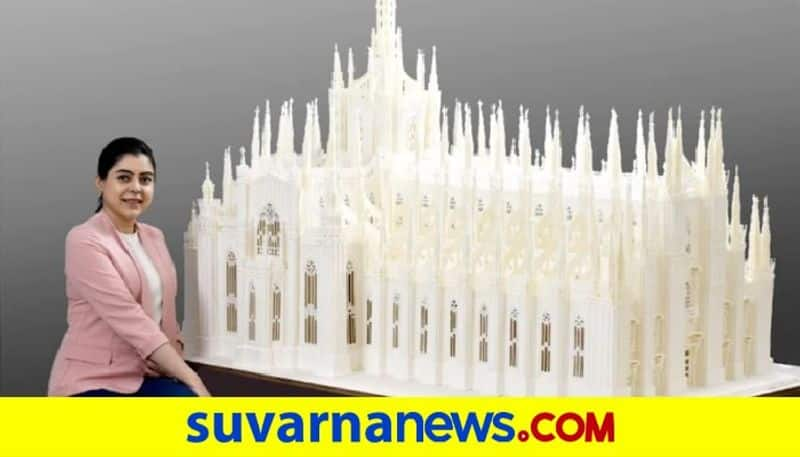 Pune cake artist make world record by making 100 kg vegan edible royal icing structure akb