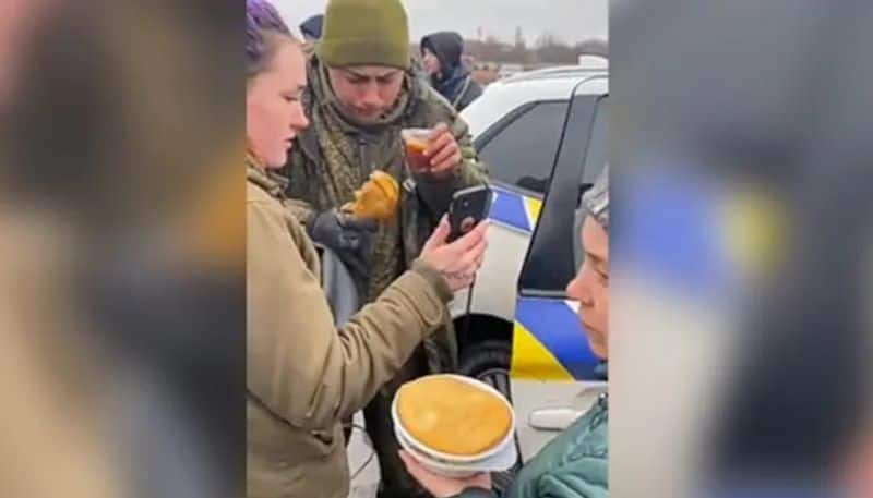 russian soldier gets food and shelter from ukrainians amid war