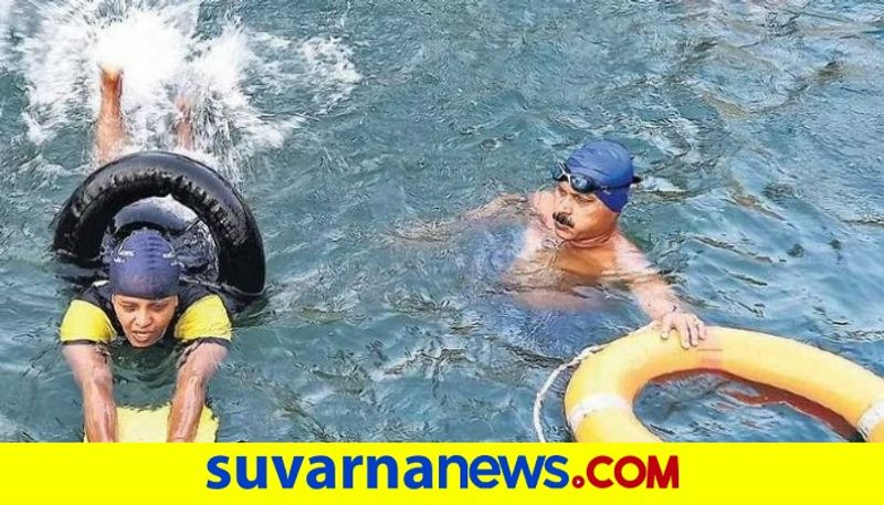 Udupi swimmer Gangadhar Kadekar Free swimming training for students gow