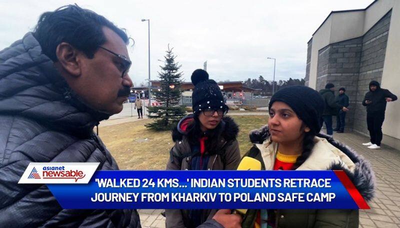 Walked 24 kms Indian students retrace journey from Kharkiv to Poland safe camp gcw