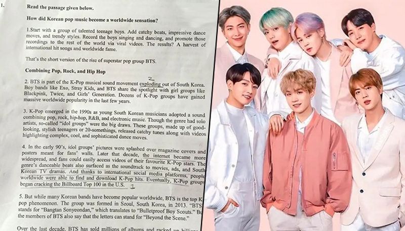 BTS K-Pop band now part of CBSE Class 9 exam paper RCB