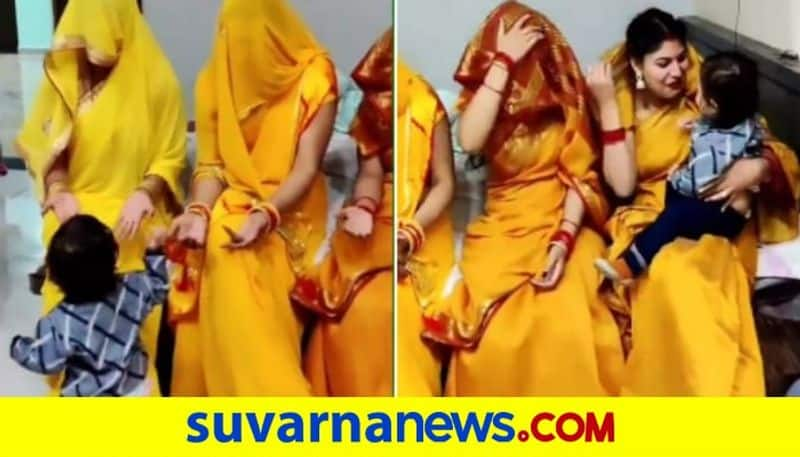 Hiding among women dressed in similar sarees in viral video akb