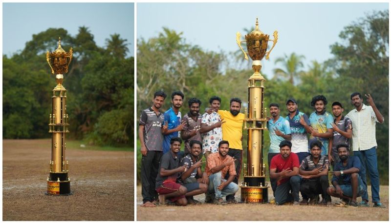 a trophy viral in social media with above ten feet height