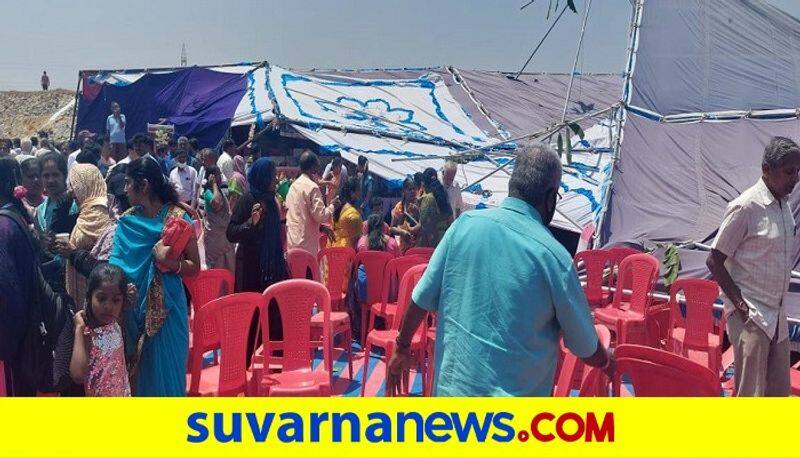 Stage collapsed in tumkur during Function On March 12 rbj