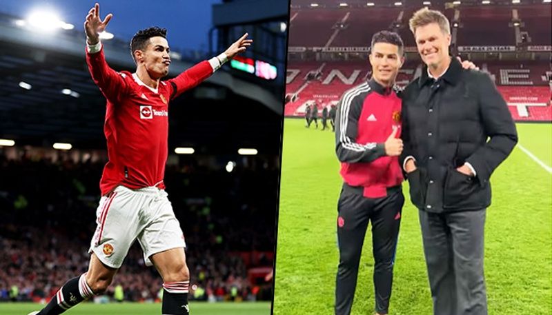 football NFL legend Tom Brady and Cristiano Ronaldo meet after Manchester United star breaks world record 806 goals