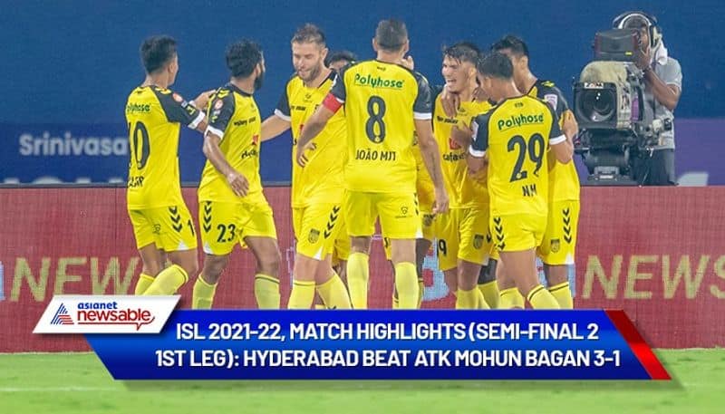 ISL 2021-22, SF2 1st leg highlights: Hyderabad seal 3-1 win against ATK Mohun Bagan snt