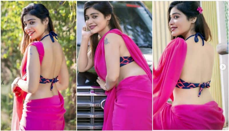 Dharsha Gupta Hot: கவர்ச்சியில் உச்சம் தொட்ட தர்ஷா குப்தா...பட வாய்ப்பு தேடி பின்னழகை காட்டி..படு மோசமான போஸ்.