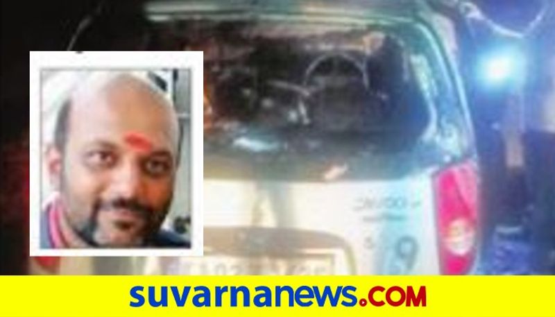 Driver charred to death as car catches fire due to short circuit in nice road Bengaluru mnj