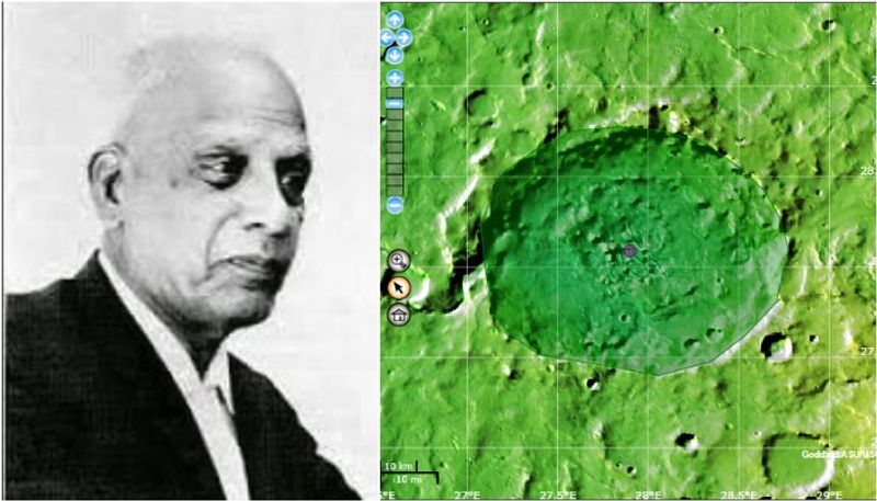 crater in mars named after Indian physicist and meteorologist Kalpathy Ramakrishna Ramanathan