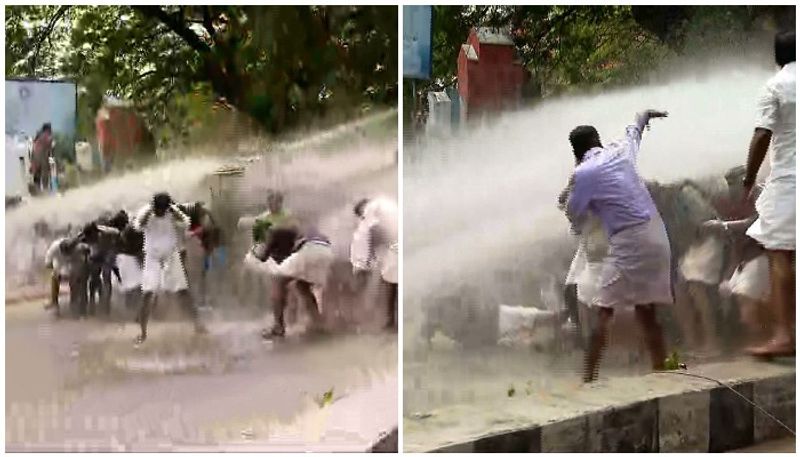 thiruvananthapuram law college violence clash in youth congress protest march