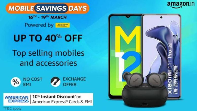 Amazon Mobile Savings Days Sale Deals, offers on range smartphones and accessories