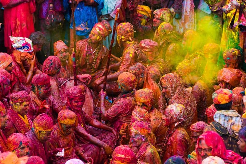 Popular holi celebration places in India