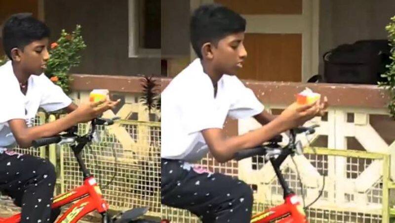 Chennai Boy Solves Rubik's Cube While Riding Bicycle, Sets World Record