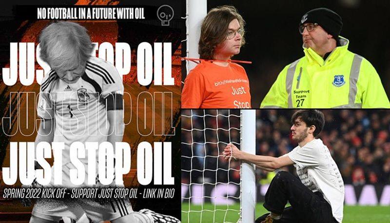 football Premier League Explained Who are Just Stop Oil and why are they locking themselves to goalposts snt