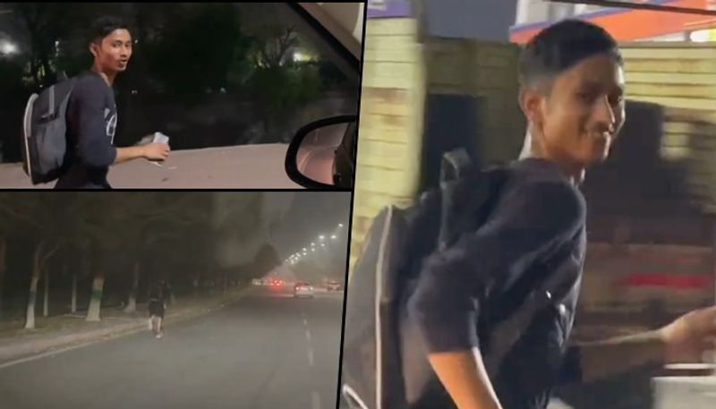 Viral video 19 year old runs 10 km to his Noida home every night after duty gcw