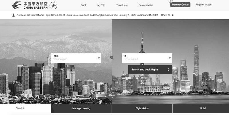 China Eastern airline s website changes into black and white after crash gcw