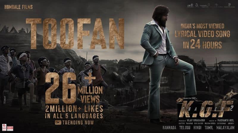 Is KGF 2 toofan song beat beast movie Arabic kuthu song record