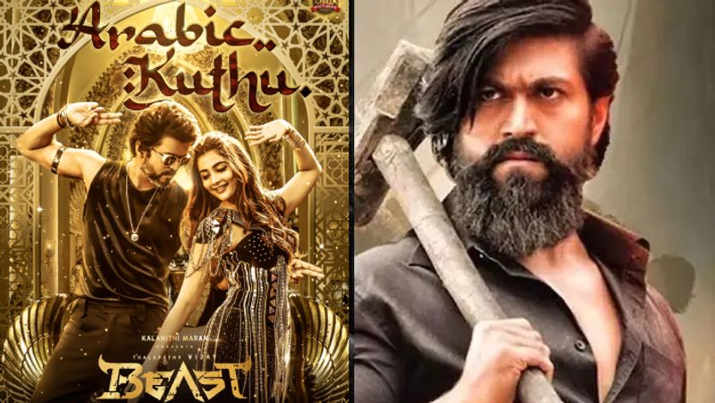 Is KGF 2 toofan song beat beast movie Arabic kuthu song record