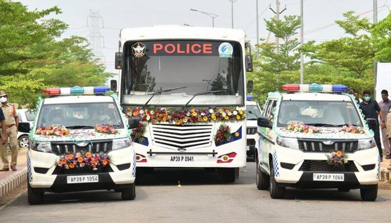 Andhra pradesh cm YS jagan Launches Disha patrolling vehicles