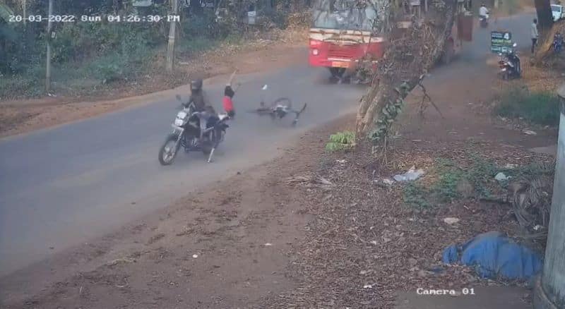 Viral Video: Kerala Boy Riding A Bicycle Escapes Death Twice