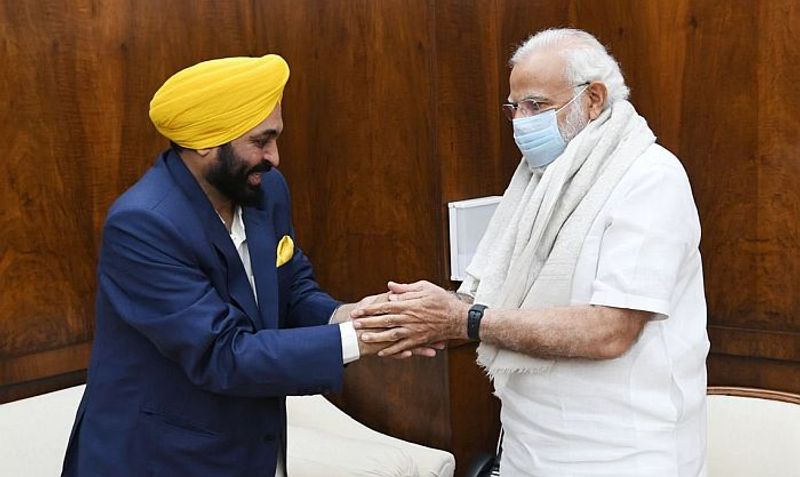 Punjab CM Bhagwant Mann Meets PM Narendra Modi Demanded RS 50000 Crores Package gvd