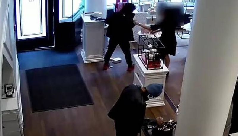 brave woman trying to stop robbers video