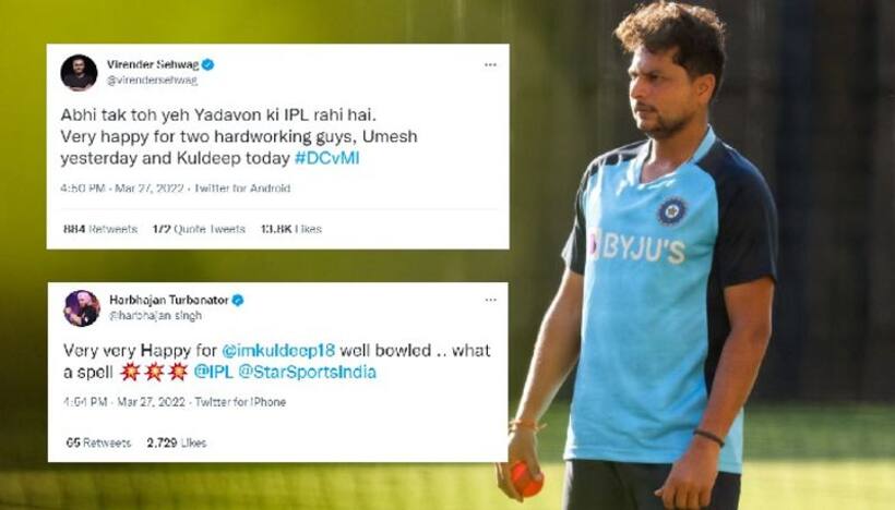 IPL 2022, DC vs MI: Sehwag, Harbhajan and more hail Man of the Match Kuldeep Yadav