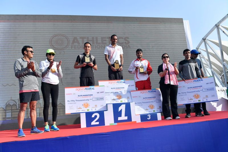 New Delhi Marathon Karnatka Athlete Belliyappa 5 other qualify for Asian and Commonwealth games ckm