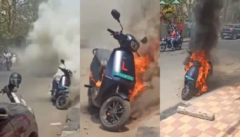 Ola S1 pro electric scooter catches fire in Pune