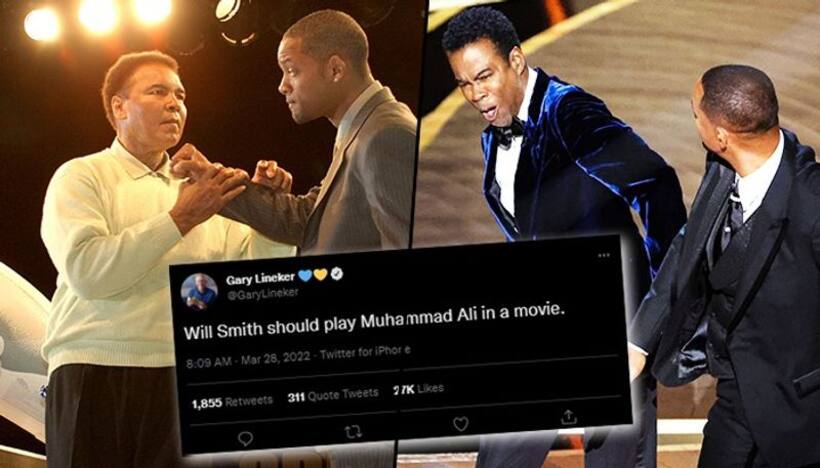 Lineker trolled for suggesting 'Will Smith should play Ali' after slapping Chris Rock during Oscars