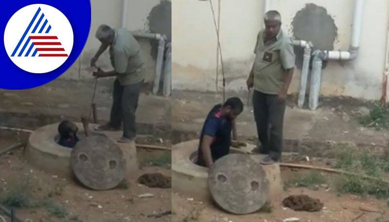 workers who landed into the manhole in gadag gvd