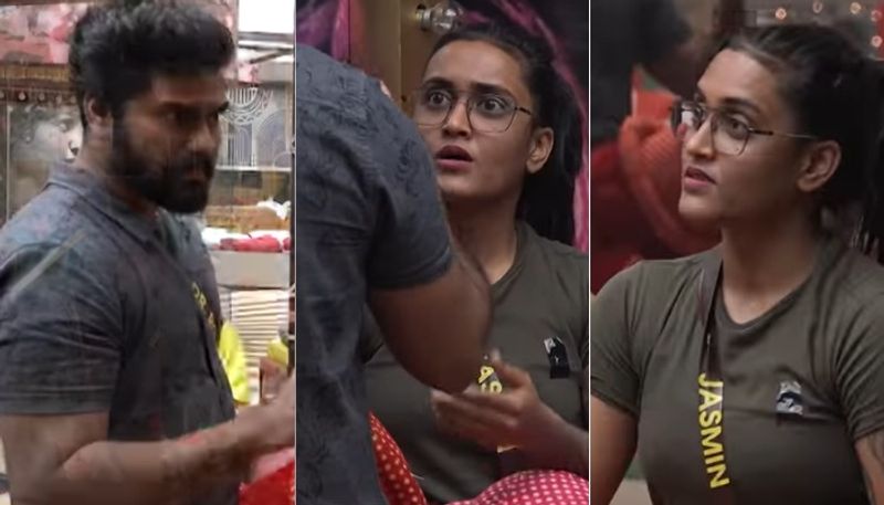 doctor robin against jasmin in malayalam bigg boss house