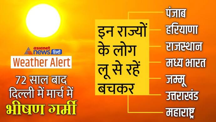 weather report: 1950 के बाद दिल्ली में फिर मार्च में भीषण गर्मी, मध्यभारत और महाराष्ट्र में लू का अलर्ट