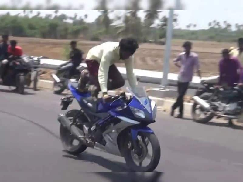 Race Bike Accident... Government school headmaster killed in kumbakonam