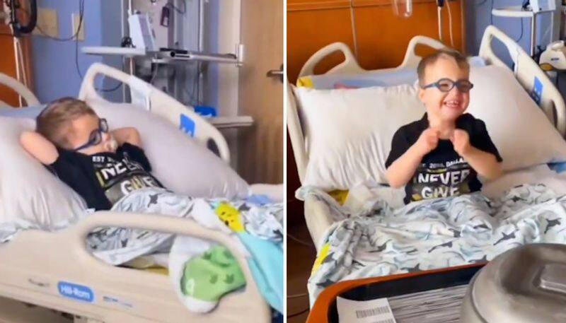 Watch Toddler battling leukaemia fulfils his wish; his reaction will leave you in tears-tgy