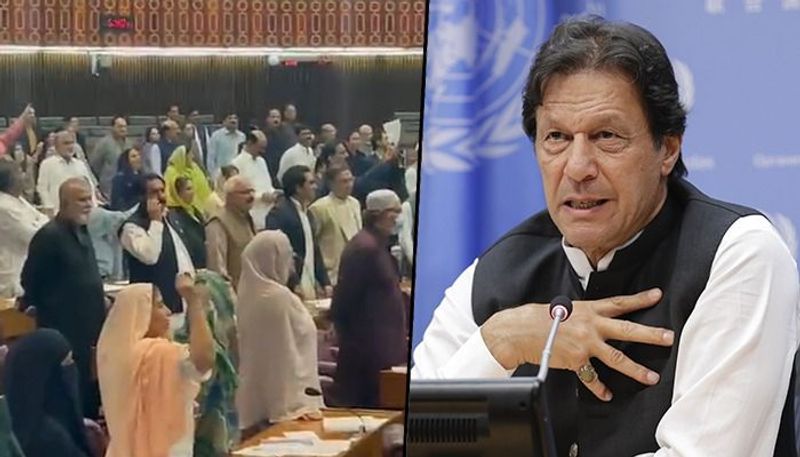 Go Imran, Go chants echo in national assembly as Imran Khan evades no-trust motion