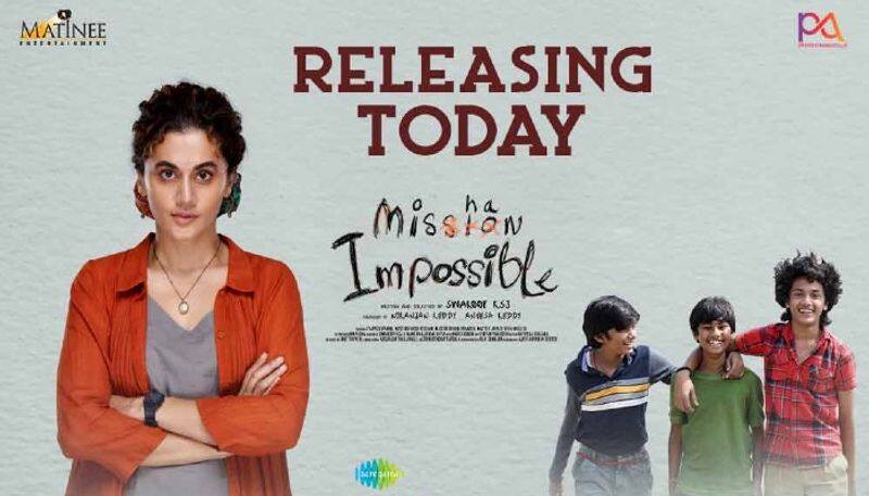 mishan impossible telugu movie premiers review did taapsee entertain with three boys 