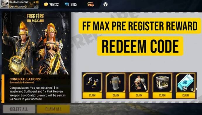 Garena Free Fire Max Redeem Codes for April 2: घर बैठे फ्री में पाएं ये बंपर गिफ्ट, मैच भी जीतेंगे 