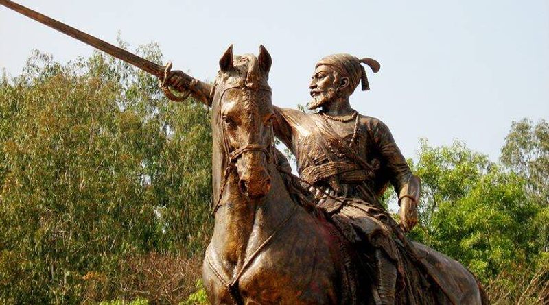  Chhatrapati Shivaji statue vandalised   at jupudi  in Andhra Pradesh  lns 